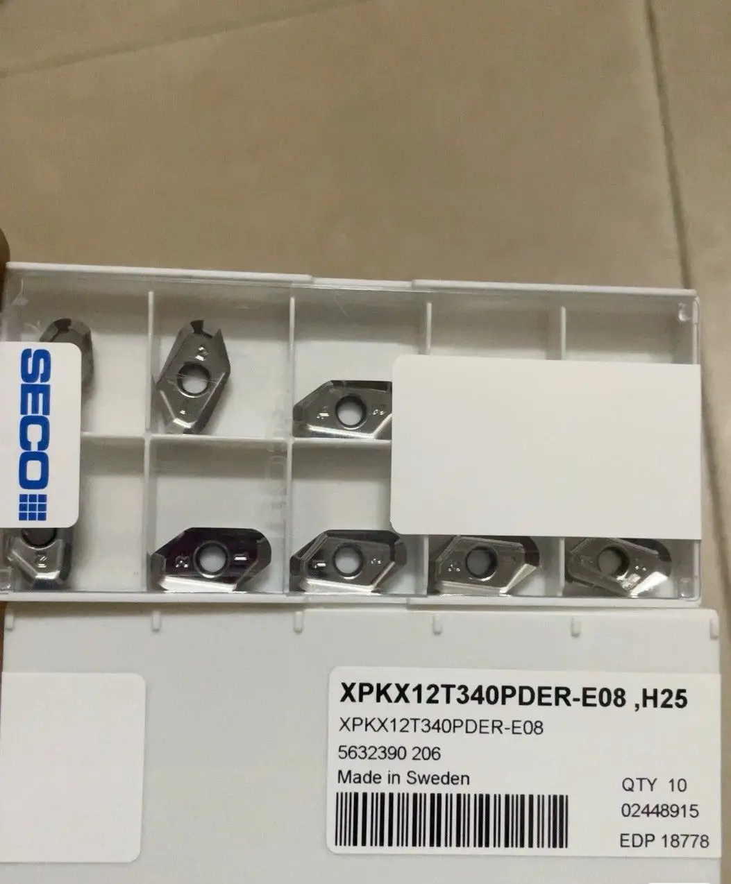 

Carbide inserts for lathe XPKX12T340PDER-E08,H25