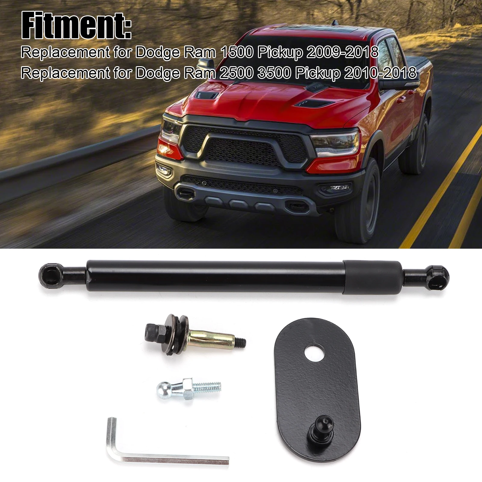 Rear Tailgate Damper Slow Down Support Rod Replacement For Dodge Ram 1500 2500 3500 Pickup