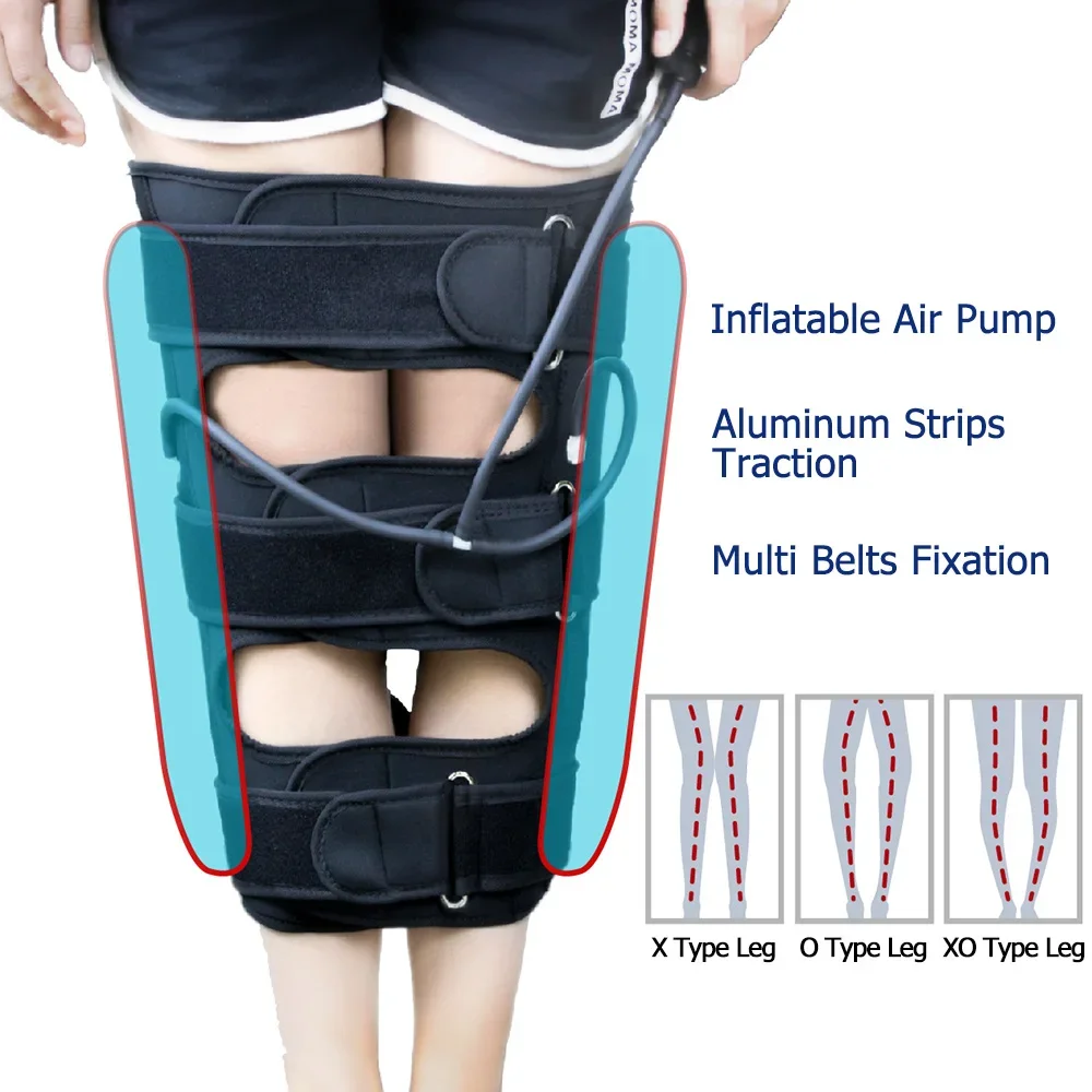 Pressure O/X Type Leg Posture Correction Strap Bent Leg Knee Valgus Straight Beauty Inflatable Leg Strap Adult Children Support view 5
