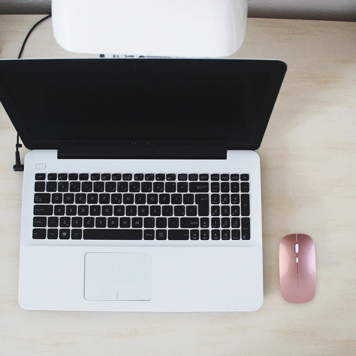 

2.4g Wireless Charging Mouse Rose Gold Ultra-Thin Silence Mouse for Computer Portable Energy Saving Ergonomic Design