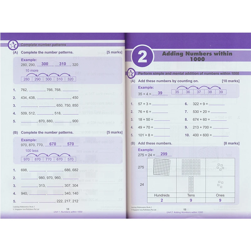 Fascículo SAP Aprendizagem Matemática Book Grade 1-6 Crianças Aprender Livros de Matemática Singapore Primary School Mathematics Textbook