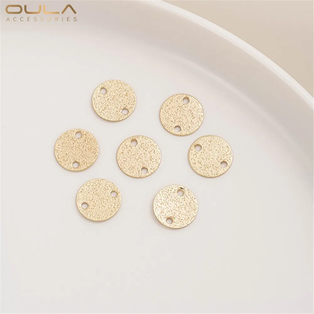 

Flash Sand Accessories: 14K Gold-coated Sand Surface, Hanging Hole, Round Piece, Star Heart, Leaf, Pendant, Ear, and Earring Acc