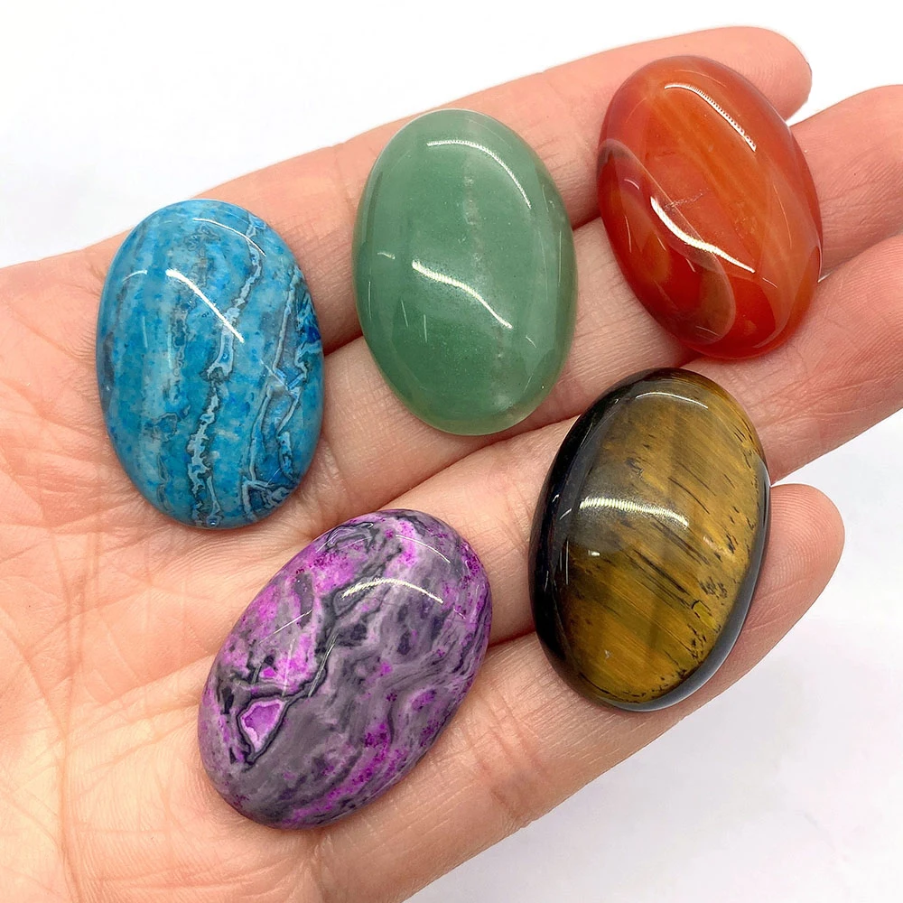 Naturalny kamień Cabochon CAB owalne koraliki agat tygrysie oko awenturyn koraliki do tworzenia biżuterii pierścień Cabochon DIY biżuteria akcesoria
