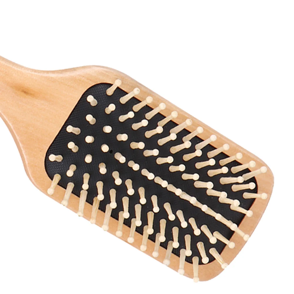 

2 шт. деревянная массажная расческа для ухода за волосами, прочная, практичная, удобная, массажная, для кожи головы, парикмахерская, черная расческа для волос