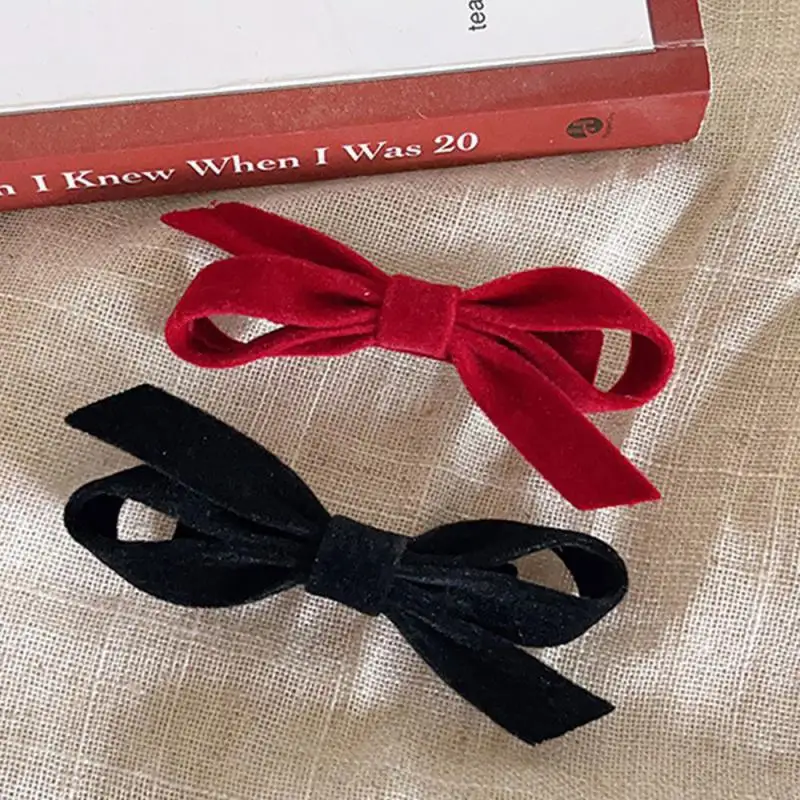 New Year Hairpin Suitable For Any Occasion Safety Red Bow Hairpin Bangs Clip Fashionable Hair Accessories Hairpin Unique Design