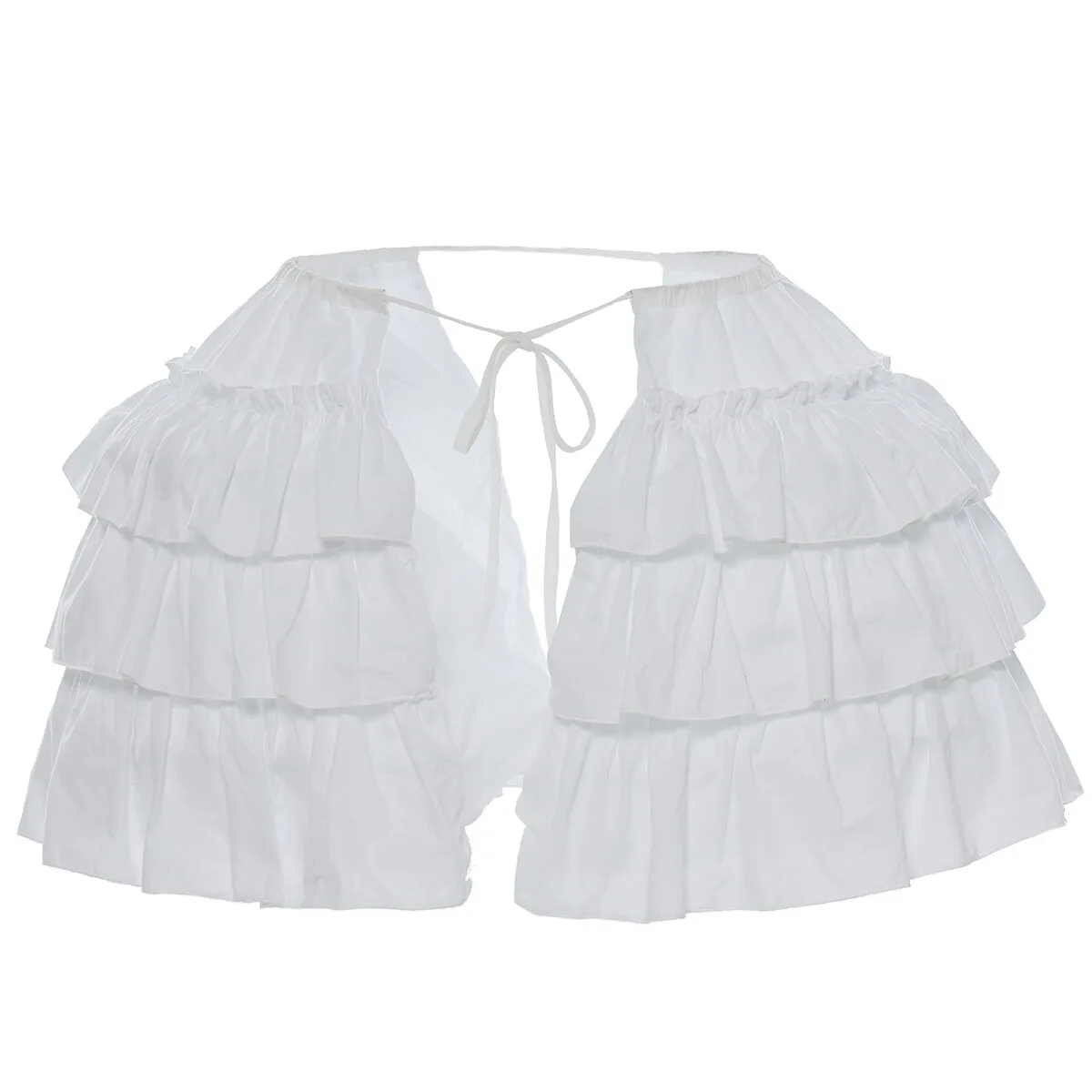 Keranjang Beban Ganda untuk Gaun Rococo Crinoline Cage Hoop bustle Hoop Rok Bustle