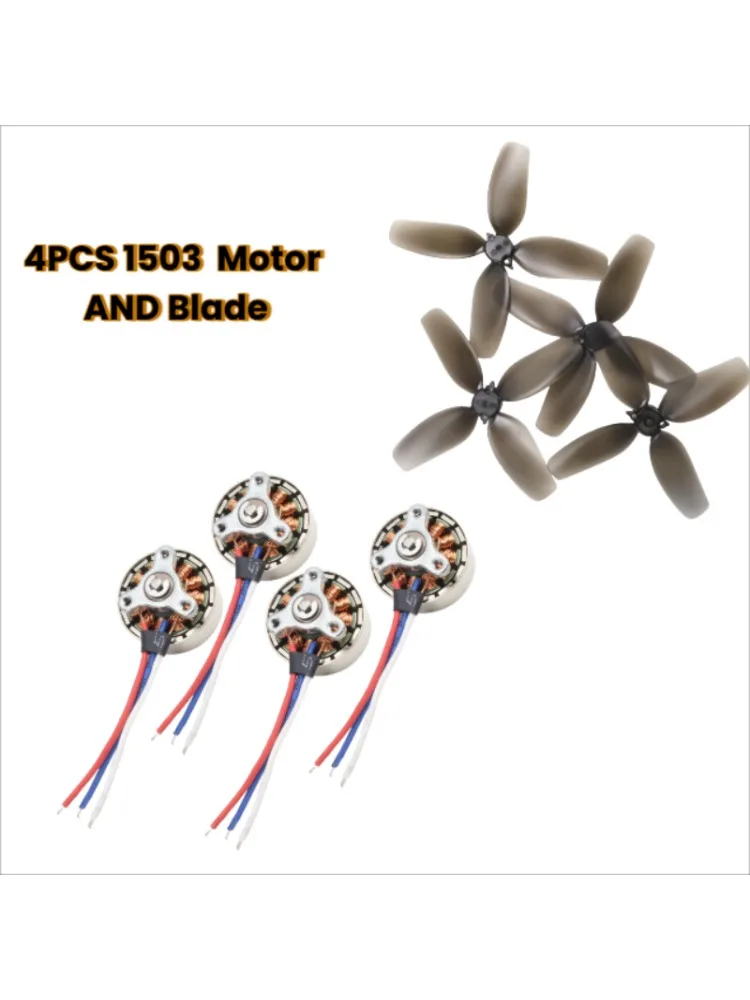 Hoge Precisie Productie NIEUWE 1503 Borstelloze Motor Combo 4 stuks met CW CCW Props voor 2.5-3.5 inch FPV Drone Micro Quadcopter - afbeelding 2