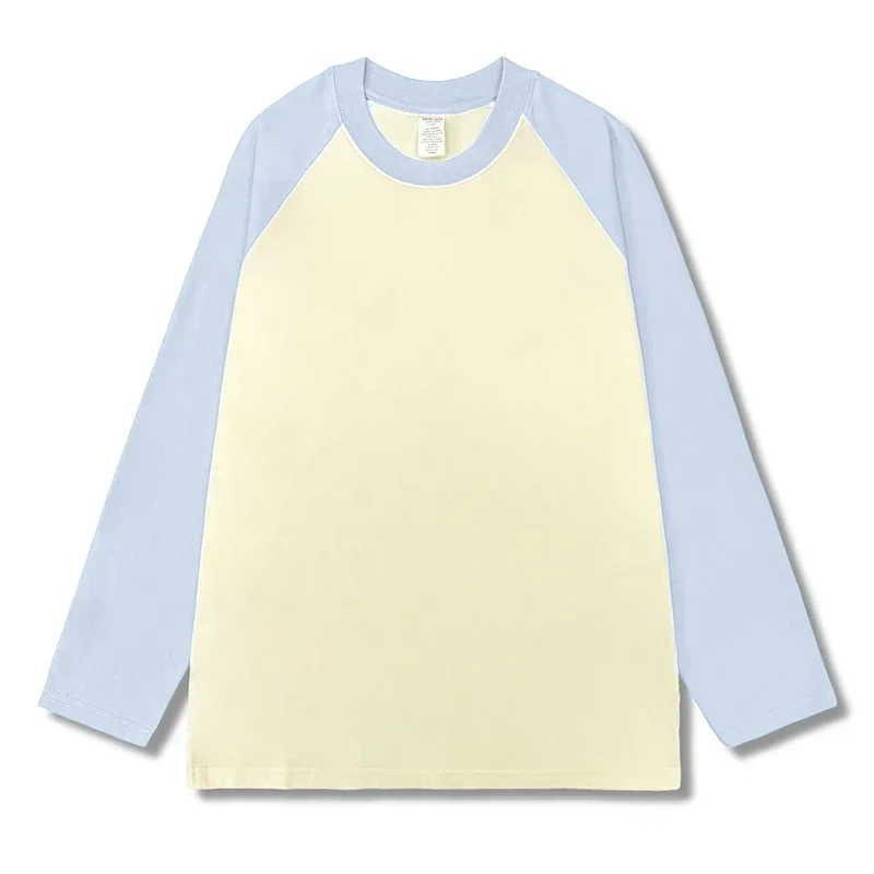 AOSSVIAO 2026 Damen Frühling Herbst Mode O-Ausschnitt T-Shirt Weibliche Lose Langarm-Shirts 100% Baumwolle Patchwork Casual Oberteile – Detail 15