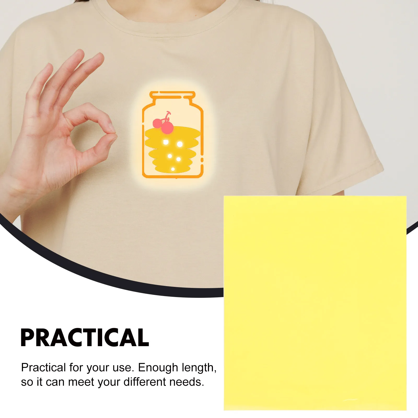 

8pcs Heat Film Diy Pu Craft Transfer Film Roll For T-Shirts Shoes Aprons Hats Hot Stamping Engraving Garment Fluorescent Easy