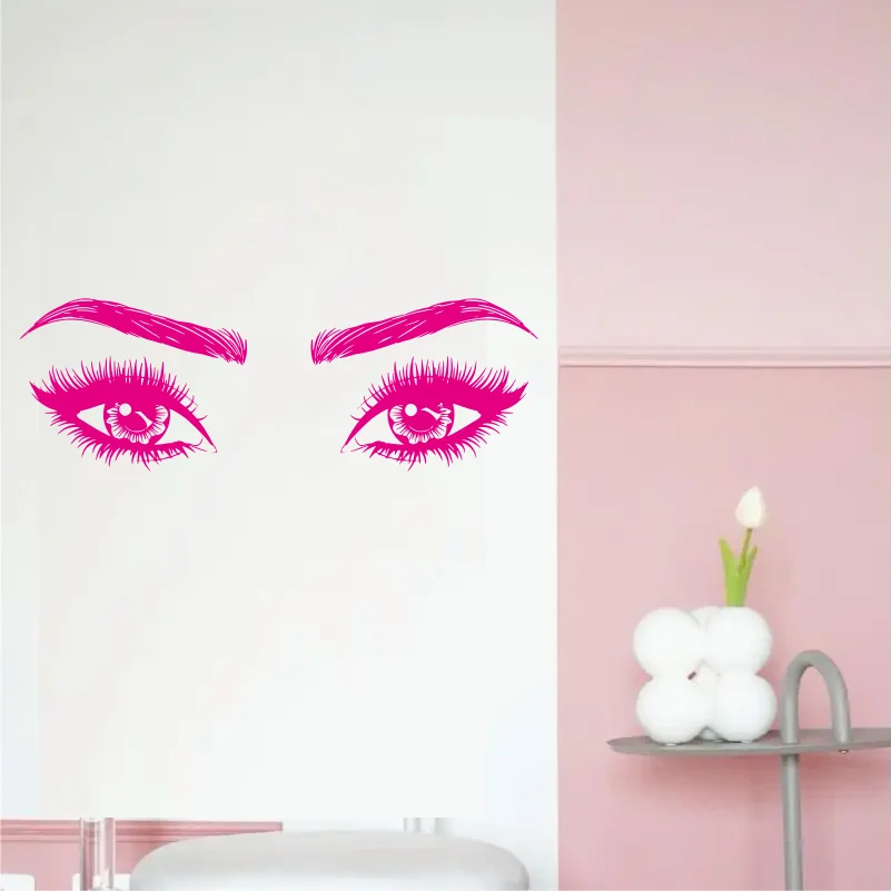 

Eyebrows Store Decor Fashion Girls Lash Brows Eyes Wall Stickers Living Room Decoration Decals for Furniture Sticker # 300