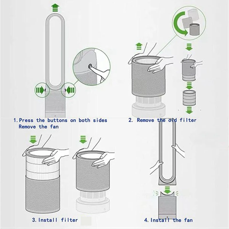 Replacement Filter For Dyson HP00 HP01 HP02 HP03 DP01 DP02 DP03 HEPA Filter Part 968125-03 For Dyson Hot Cold Link Fans