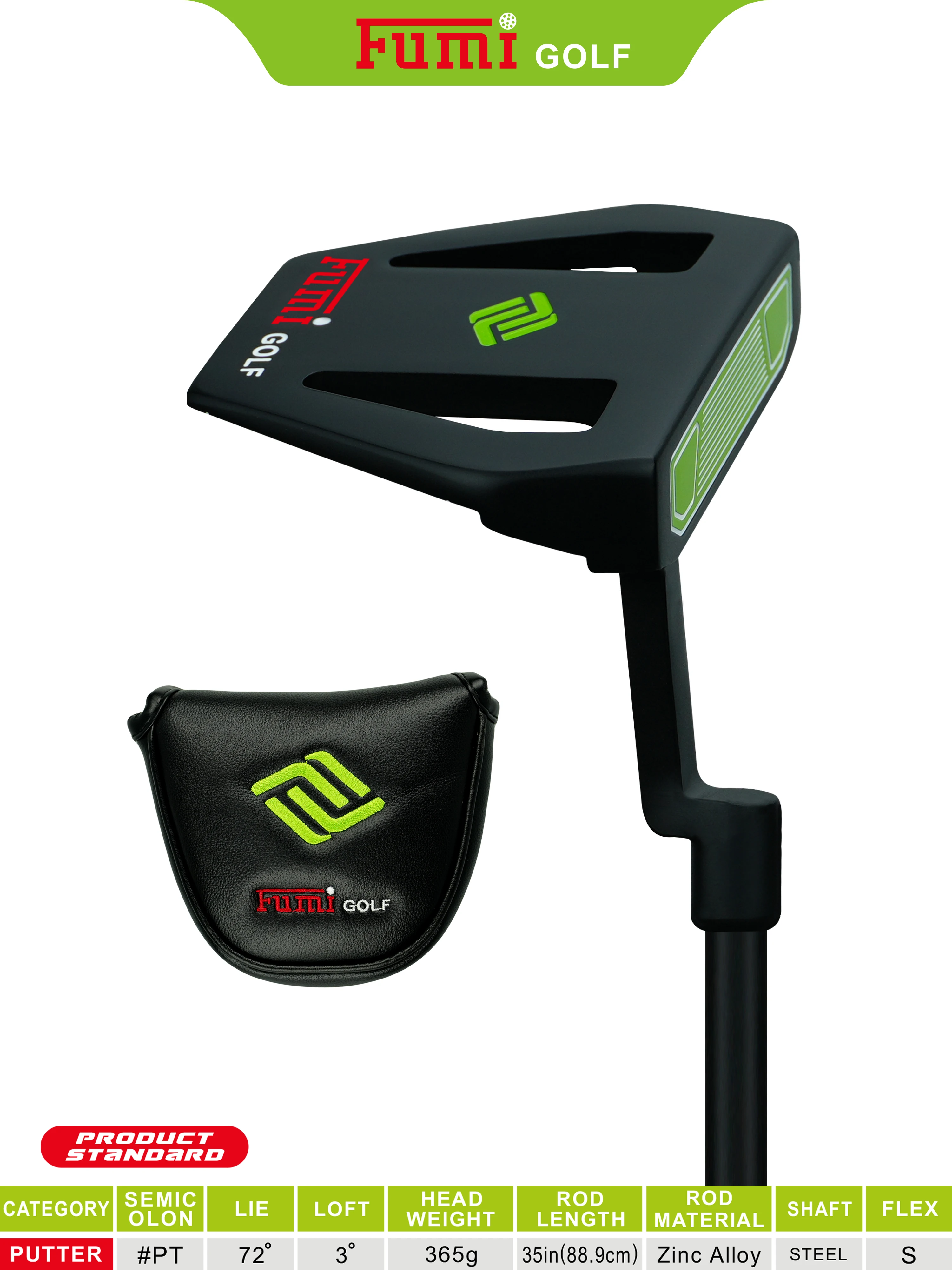 2025 Nuovo Putter da golf Forniture da golf di alta qualità 33 34 35 Putter con copertura per putter Driver Cunei in ferro ibrido in legno da fairway Golf