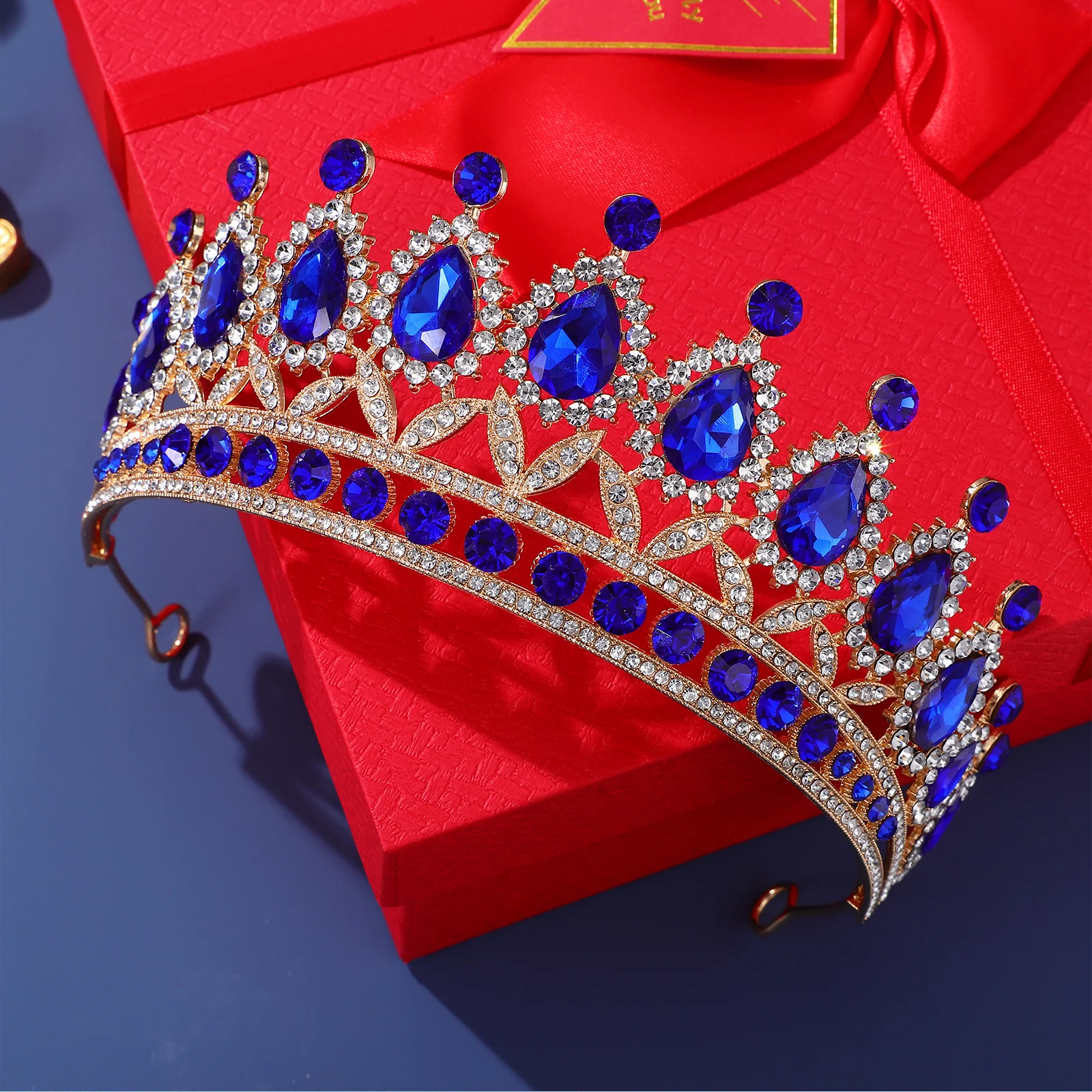 حجر الراين تاج تيارا خوذة الزفاف حفل زفاف عيد ميلاد حفلة موسيقية العازبة العودة للوطن زي مهرجان الشعر الزخرفية