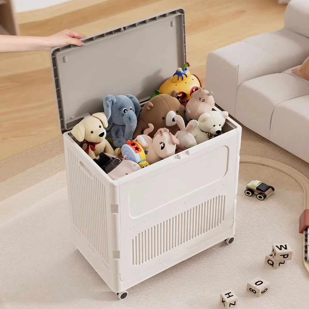 Tookfun Storage Box Thickened Storage Case Large Capacity 123L For Home Organization With Wheels And Cover Dustproof