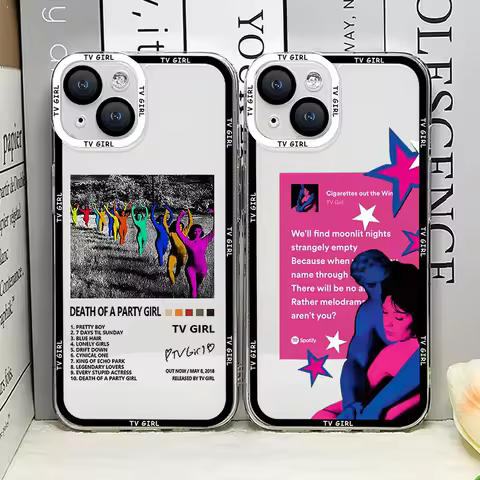 Fashion Singer TV Girl Music Albums Phone Case for IPhone 16 15 14 13 12 11 Pro Max Mini XS X SE 7 8Plus Clear Soft Cover Fundas