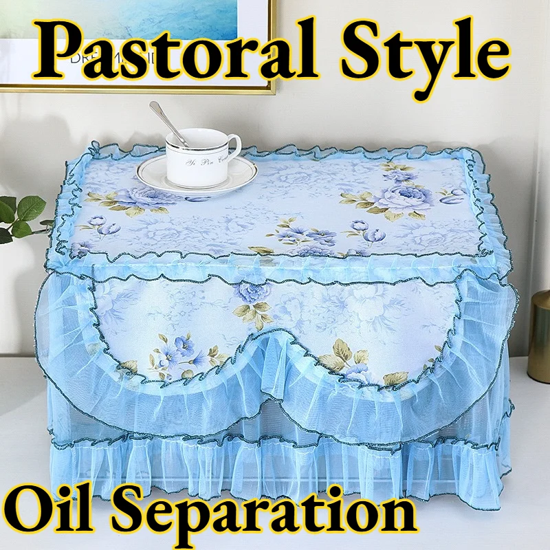 

Microwave Oven Covers Pastoral Modern Dustproof Decorative Kitchen Appliance Cover for Countertop Home Accessories Waterproof