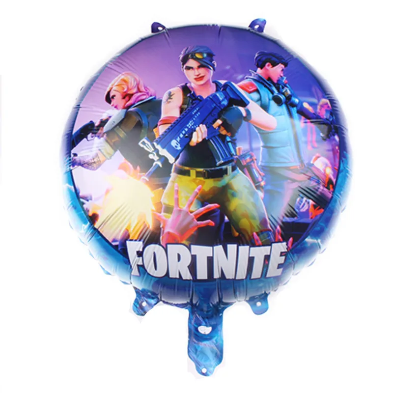 1set Fortnite Meloned Theme Happy Birthday Balloons Game Family Decorations Party Toy Shower Foil Latex Ballons Birthday Gift view 6