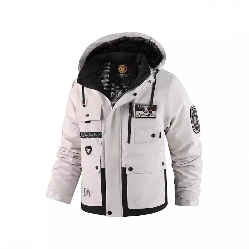 سترة لراكبي الدراجات النارية الأوروبية الأمريكية الجديدة لعام 2025 - معطف دافئ مبطن بالقطن للرجال مبطن بالشيربا #1