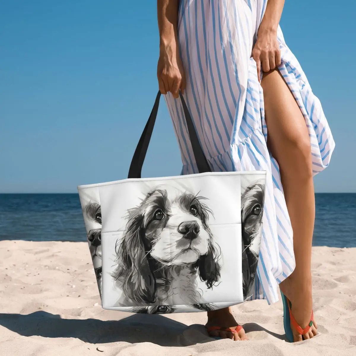 كوكر الذليل جرو السكر المغلفة لطيف حقيبة حمل على الشاطئ حقيبة رياضة رياضة اليوغا واق من المطر حقيبة حمل كبيرة المرأة حقيبة سفر حقيبة اللياقة البدنية