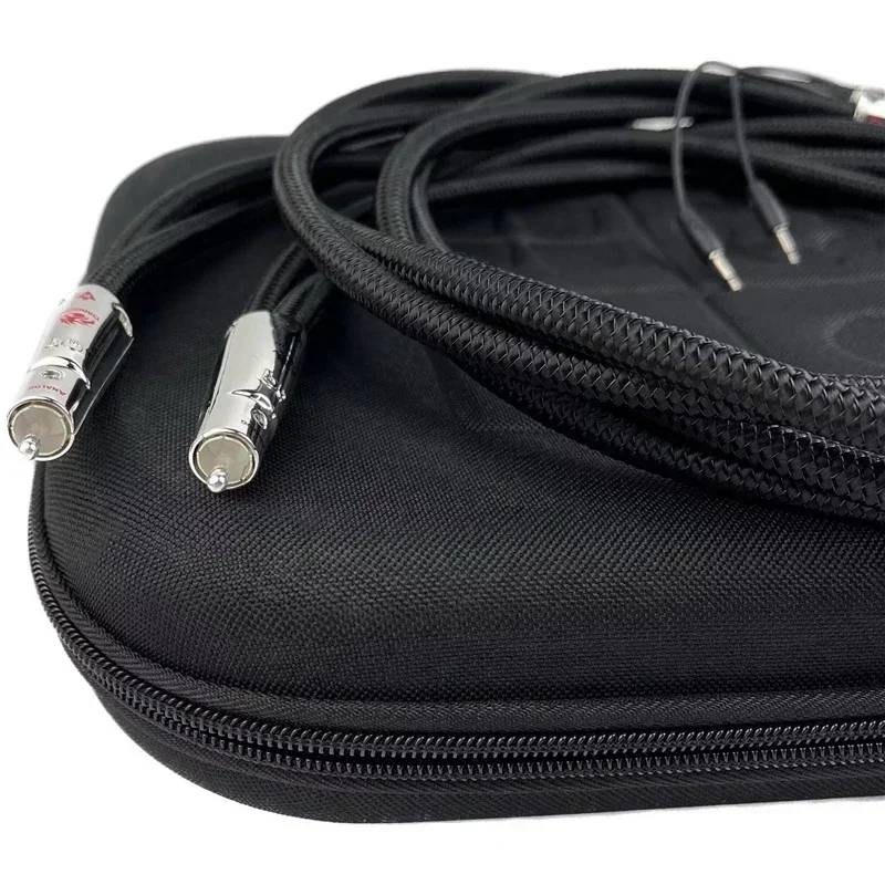 

Pair Audiophile Dragon RCA Cable PSS Pure Silver HiFi Audio Interconnect Line with Noise-Dissipation System