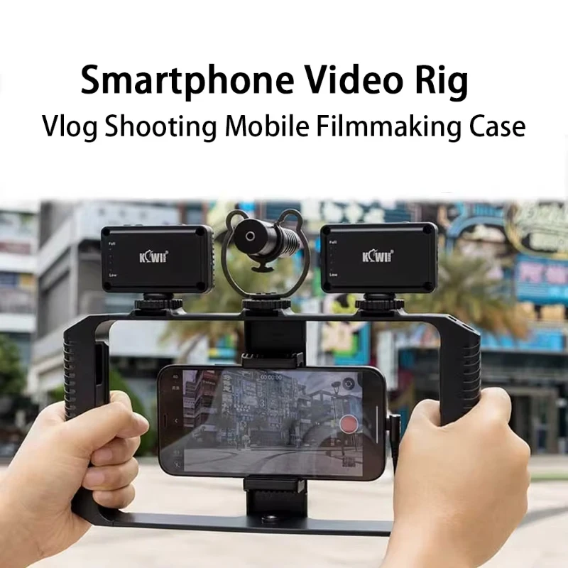 

Cell phone rabbit cage handheld horizontal and vertical shooting bracket vlog bluetooth helper portable dual holding handle acce