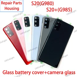 For Samsung Galaxy S20 G980F / S20 Plus G985F Glass Panel Battery Back Cover Housing Case Rear Door Adhesive Replace Camera Lens