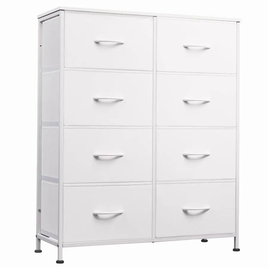 

Fabric Dresser for Bedroom, Tall Dresser with 8 Drawers, Storage Tower with Fabric Bins, Double Dressers, Chest of Drawers for