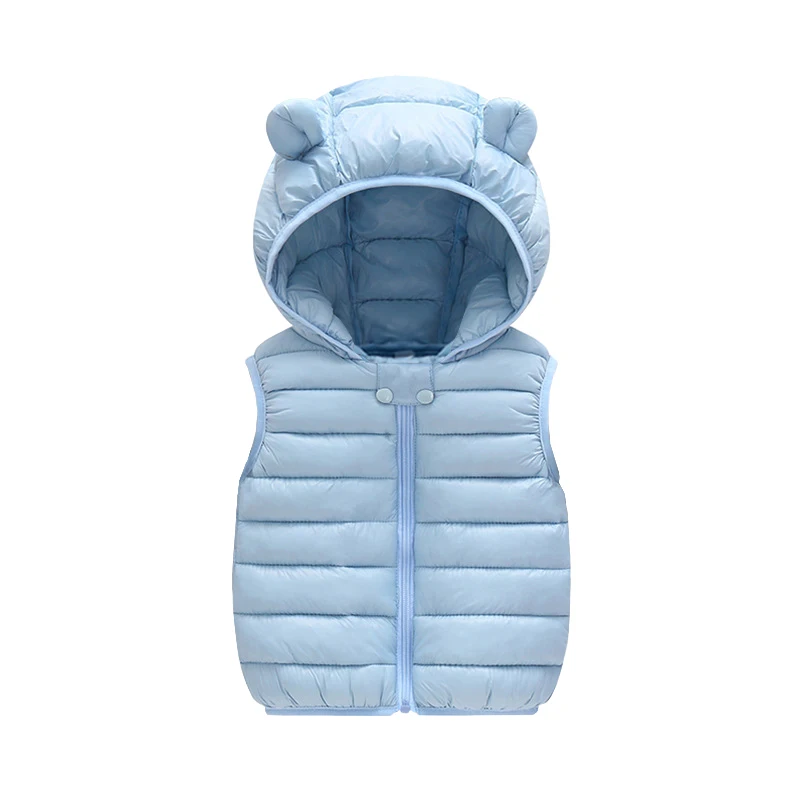 Autumn Winter Children Warm Down Vest Baby Cotton Waistcoat Kids Outerwear Vest Children Clothing Boys Girls Hooded Jackets Coat