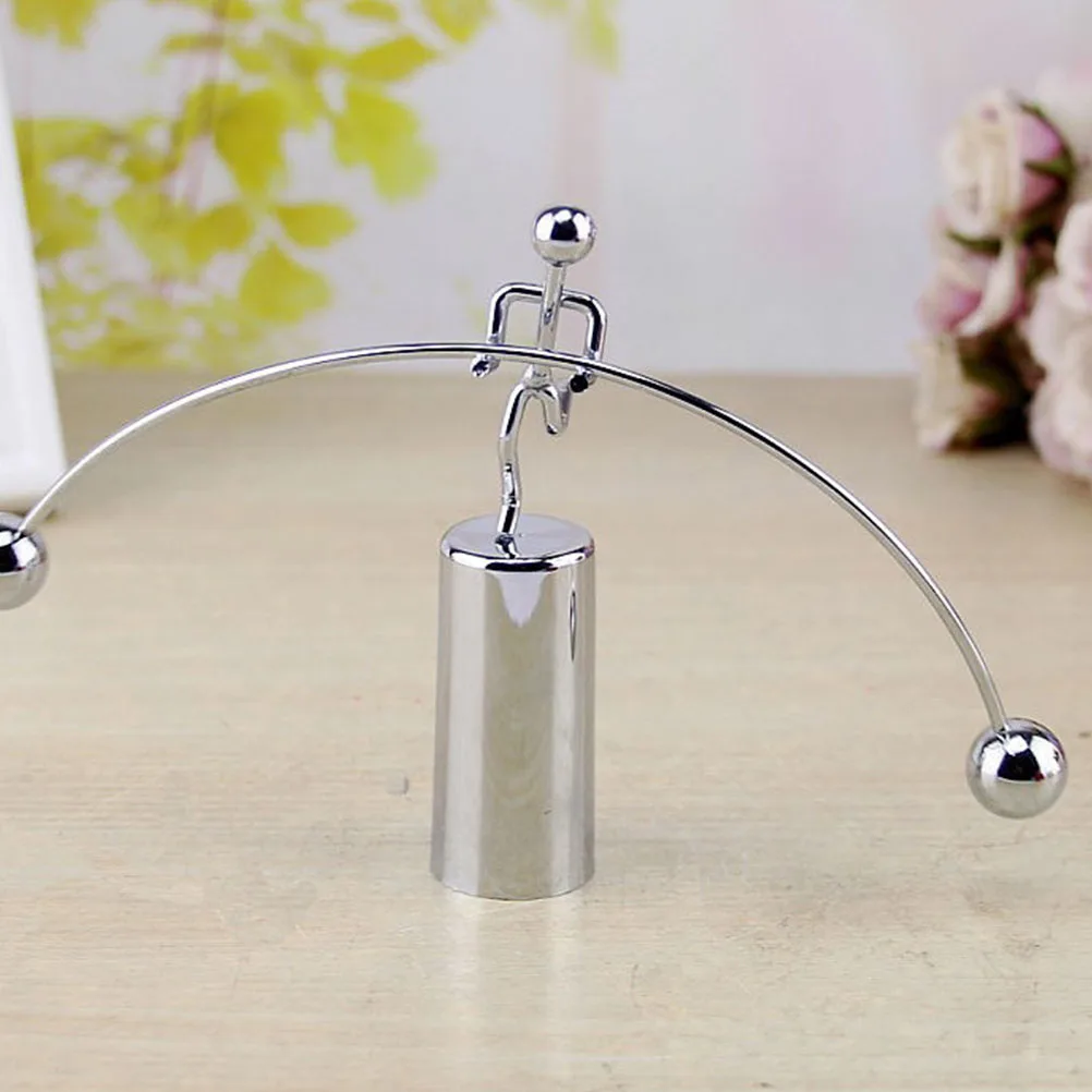

2pcs Newton Pendulum Physics Ball Home Decoration Tumbler Balance Ornament Man Adornment (Large Single , Large Double )