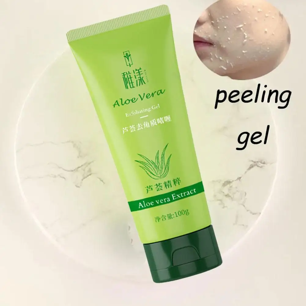 100G Scrub Cream Aloe Vera Exfoliation Remove Dead Peeling Skin Whitening Gel Body Skin Nourishing Face Repair Care  Moistu E3S8