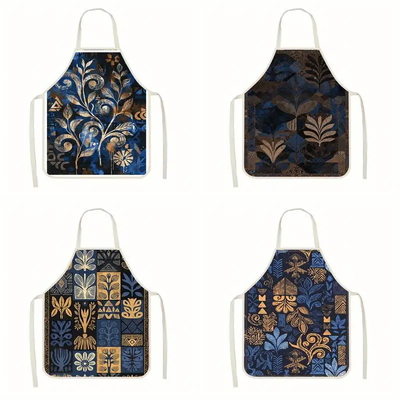 

Стильный льняной фартук с цветочным узором, подходит для приготовления пищи на кухне, общения родителей и детей, рисования и других мероприятий.