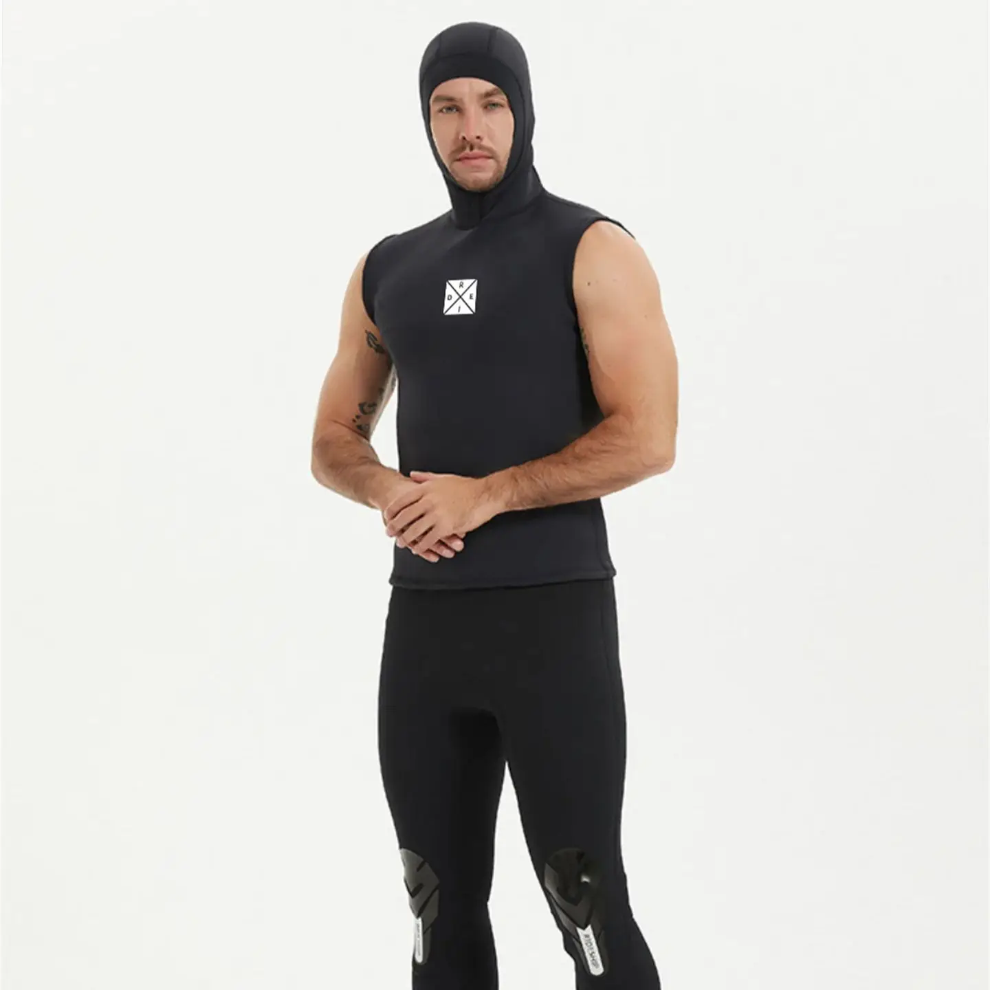 3mm Neoprene Hooded Diving Vest Men Snorkeling Tank Top Sleeveless Wetsuit Spearfishing Surfing Sailing Motorboat Waistcoat