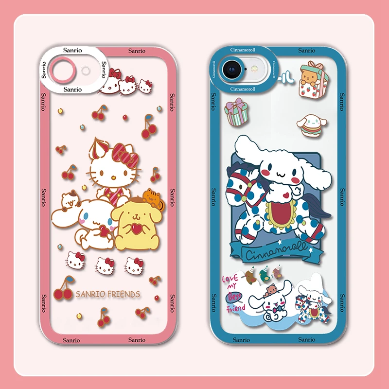 For iphone 7 8 Plus SE 2020 Phone Case Sanrio Pachacco Soft Cover Fundas Transparent Bumper For iphone 7Plus 8+ SE2020 7+ Coque