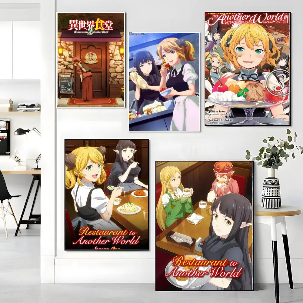 anime R-Restaurant to Another World-D Painting Calligraphy Boho Botanical Decor for Living Room Elegant Home Style