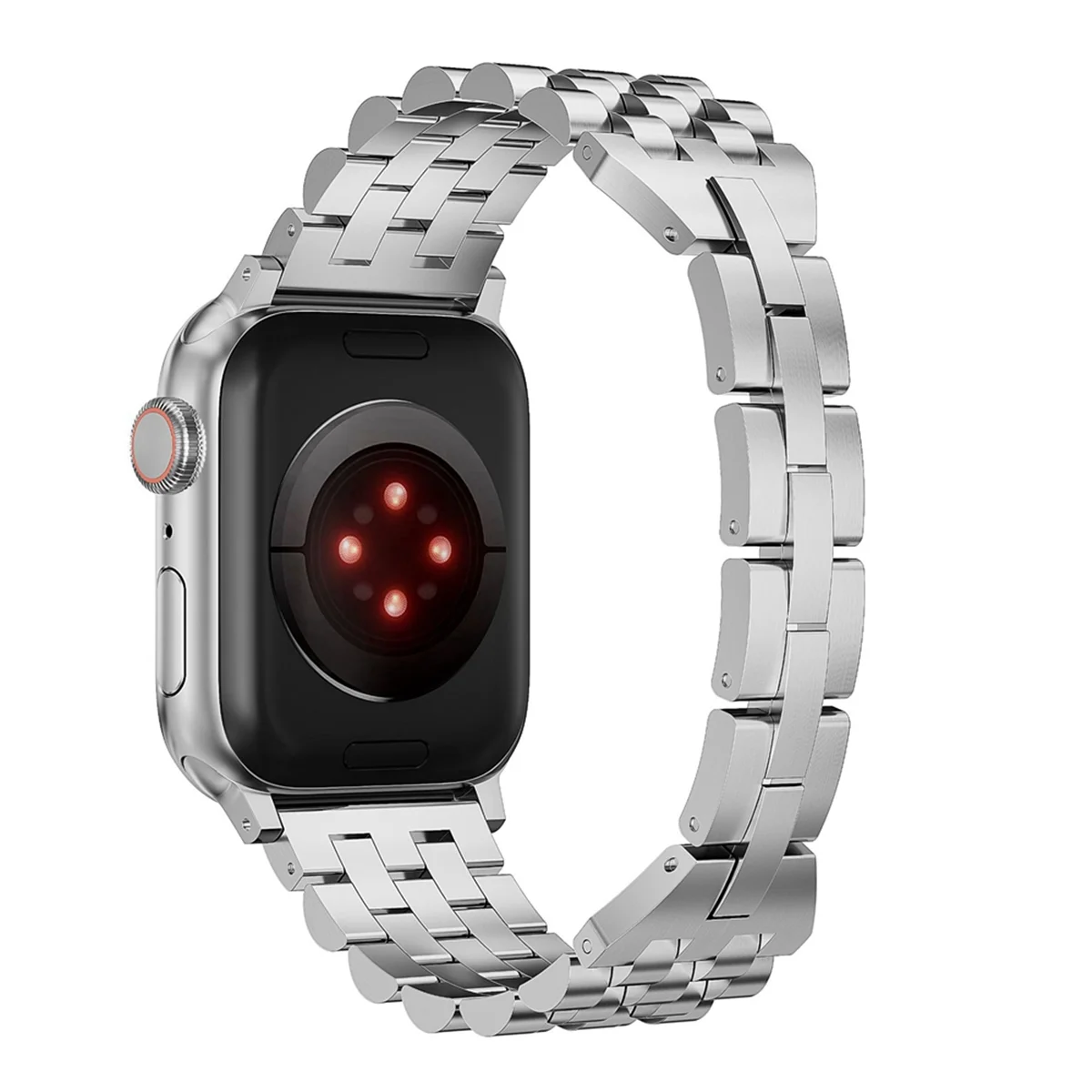 

ELBA_Подходит для Apple Watch 5, стальной ремешок, ювелирный стиль, металлический ремешок для часов 38/40/41 мм, серебристый