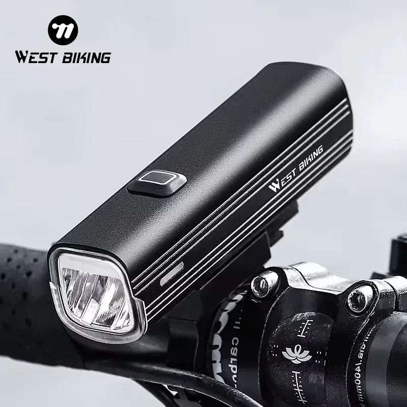 WEST BIKING Bicycle Front Light 1000 Lumen Aluminum Alloy Shell Front LED Light Cycle Accessories Bicycle Bike Handlebar Lights