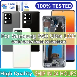 Testé S20 Ultra LCD avec cadre pour Samsung S20 Ultra 5G LCD G988 G988B SM-G988U écran tactile Hébergements eur remplacement