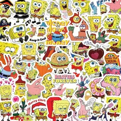 100PCS Cartoon SpongeBob SquarePants Patrick Star Stickers Mobile Phone Case Refrigerator Luggage Cup Decoration Wholesale