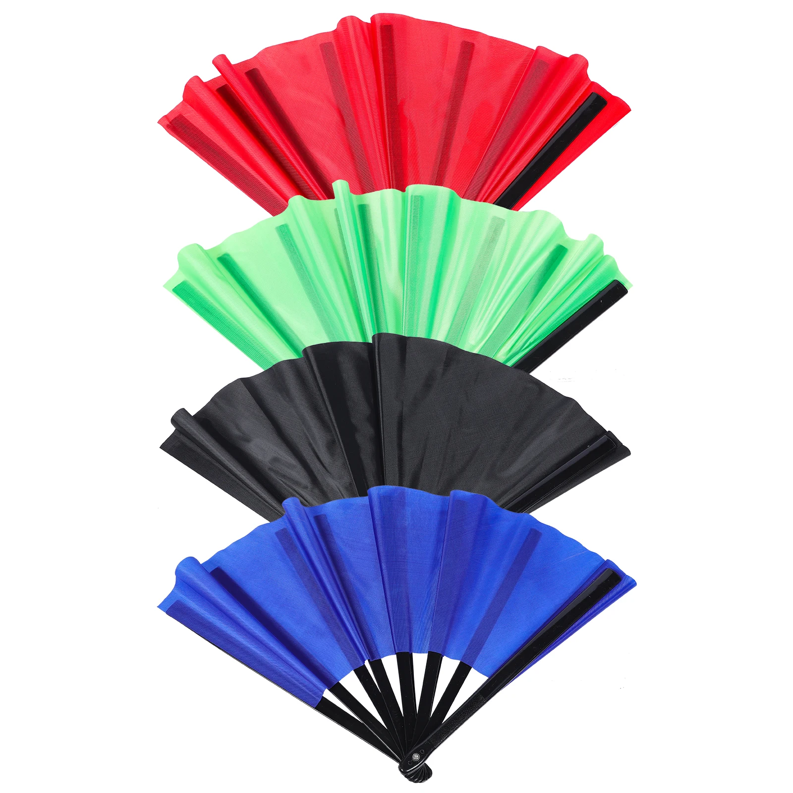 

4Pcs Portable Dancing Fan Exquisite Workmanship Smooth Edge Traditional Chinese Style Party Holiday Gift LED Hand Fan