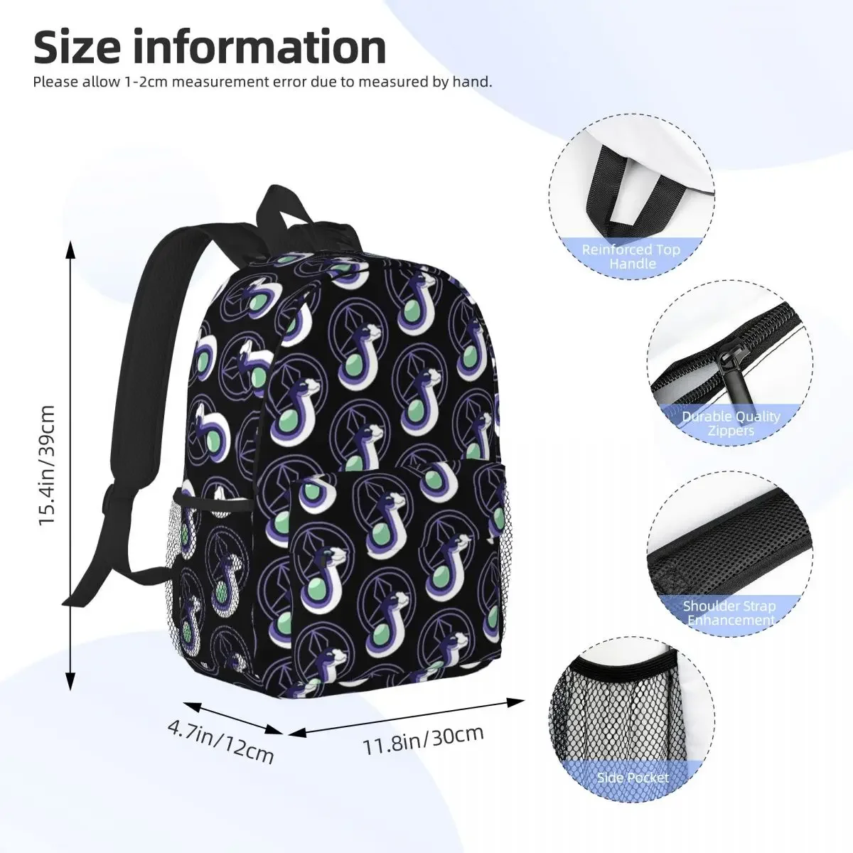 Luz's Palisman-Mochila De Stringbean para niños y niñas, mochila escolar de dibujos animados para estudiantes, bolso de hombro para ordenador portátil de gran capacidad