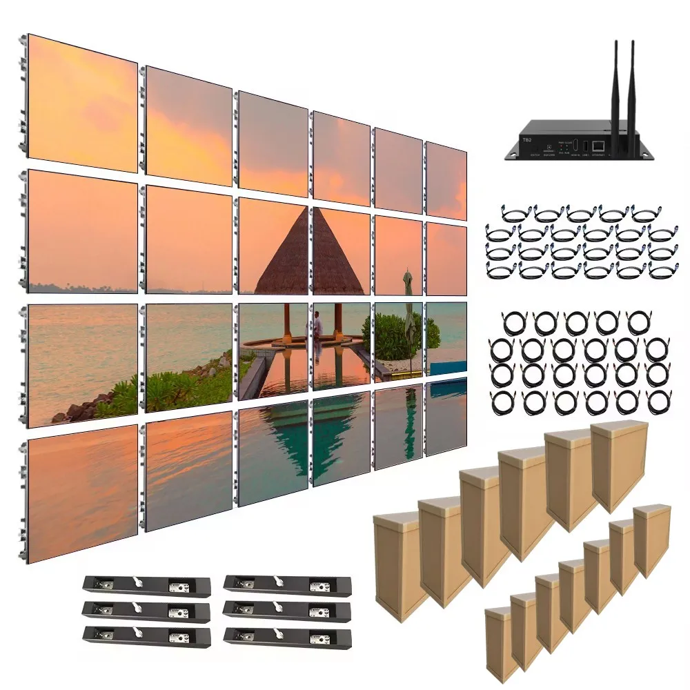 

P3.91 Outdoor Rental LED Display Screen 9.84ftx6.56ft Waterproof 500x500mm Stage Background LED Video Wall For Advertising