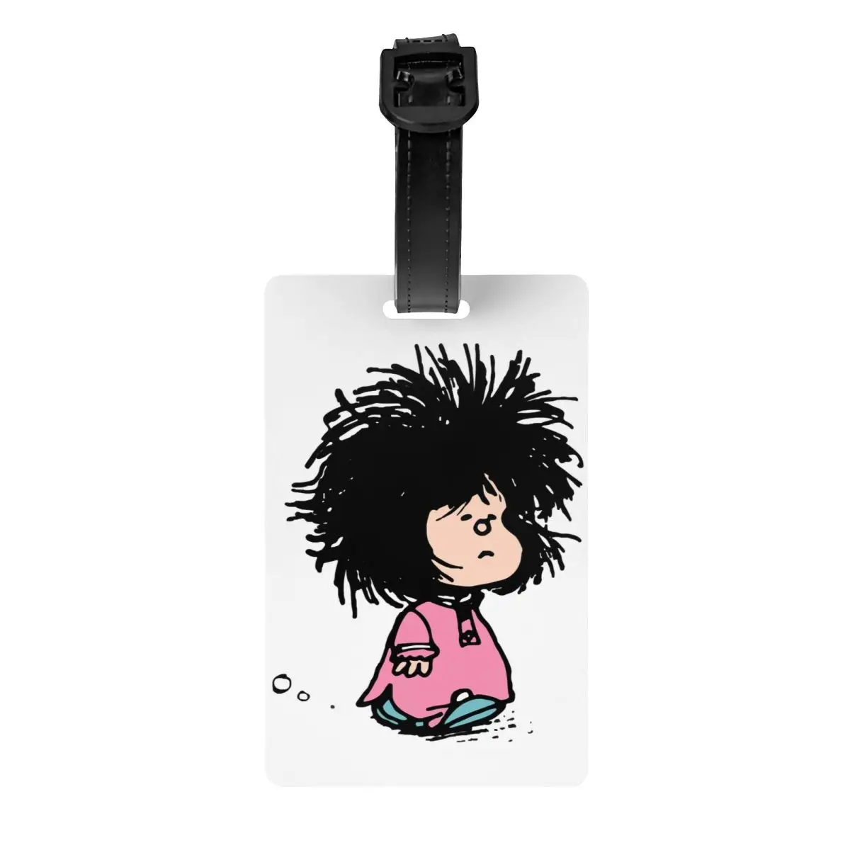 Custom Humor Manga Mafalda Luggage Tag Custom Quino Argentina Cartoon Baggage Tags Privacy Cover ID Label