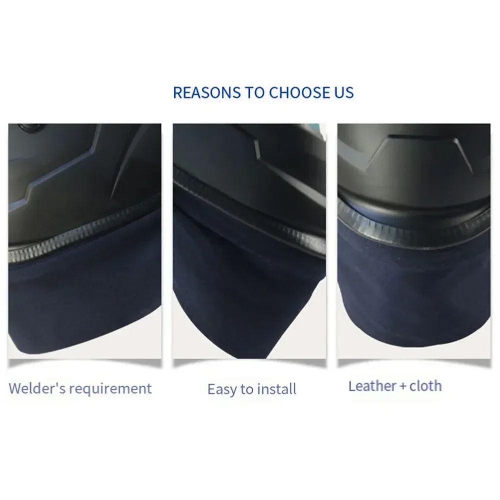 Wraparound Welding Helmet Bib Black Anti-Scald Splash Scarf Removable Welding Bib Removable Welder Bib Welding Protective
