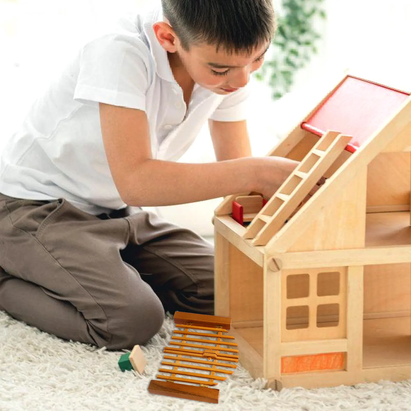 

Mini Wooden Gate Accessory Realistic Opening Wooden Door Perfect for Mini House Garden Decoration Scene Simulation Wood Door