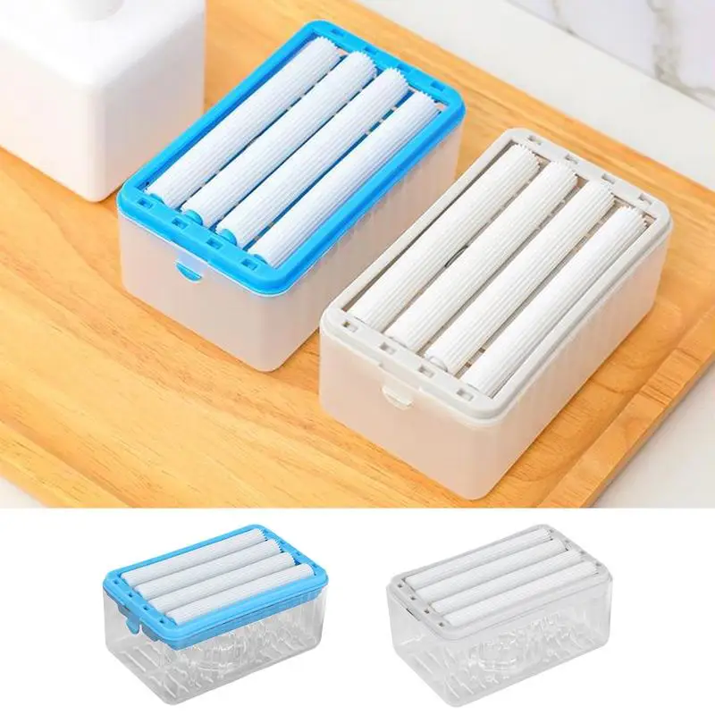 Caja de jabón con rodillos, dispensador Manual de jabón para baño, cocina, ducha, apartamento