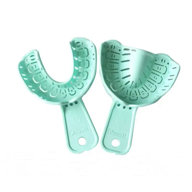 

1set Azdent Dental Impression Trays 6Pcs/Set Green Full Mouth for Teeth Mold Tray Plastic Large Medium Small Lab Dentistry Tools