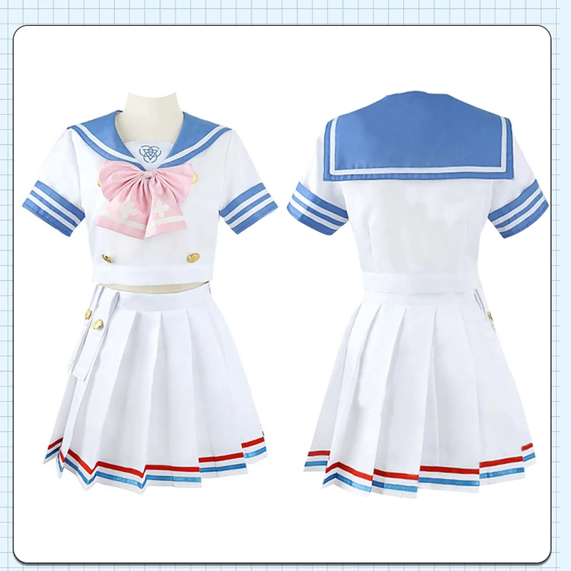 Game Blue Archive Cosplay Urawa Hanako Costume Cute Sea Breeze Pleated Skirt Female Uniform Full set C