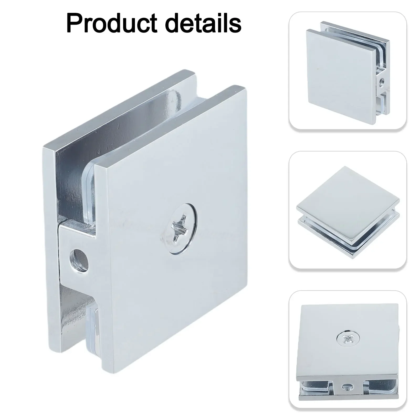 Brass Glass Clamp For Bathroom Support Black Bathroom Glass Fixing Versatile Glass Clamps Long-lasting Performance