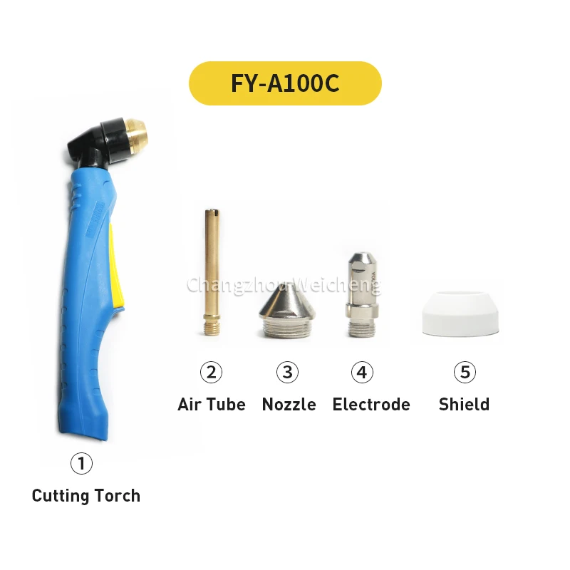 Torcia per taglio al plasma raffreddata ad aria con testa manuale in rame FY-A100C