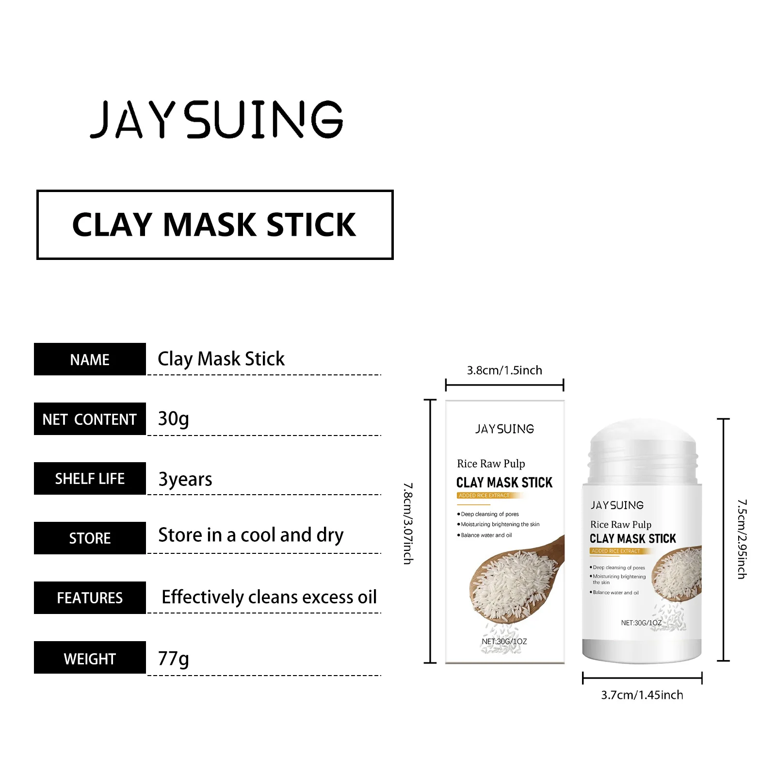 Глиняная маска-карандаш очищает поры и грязь контролирует масло, увлажняет, улучшает тон кожи, а свежий, жирный, улучшает текстуру кожи.